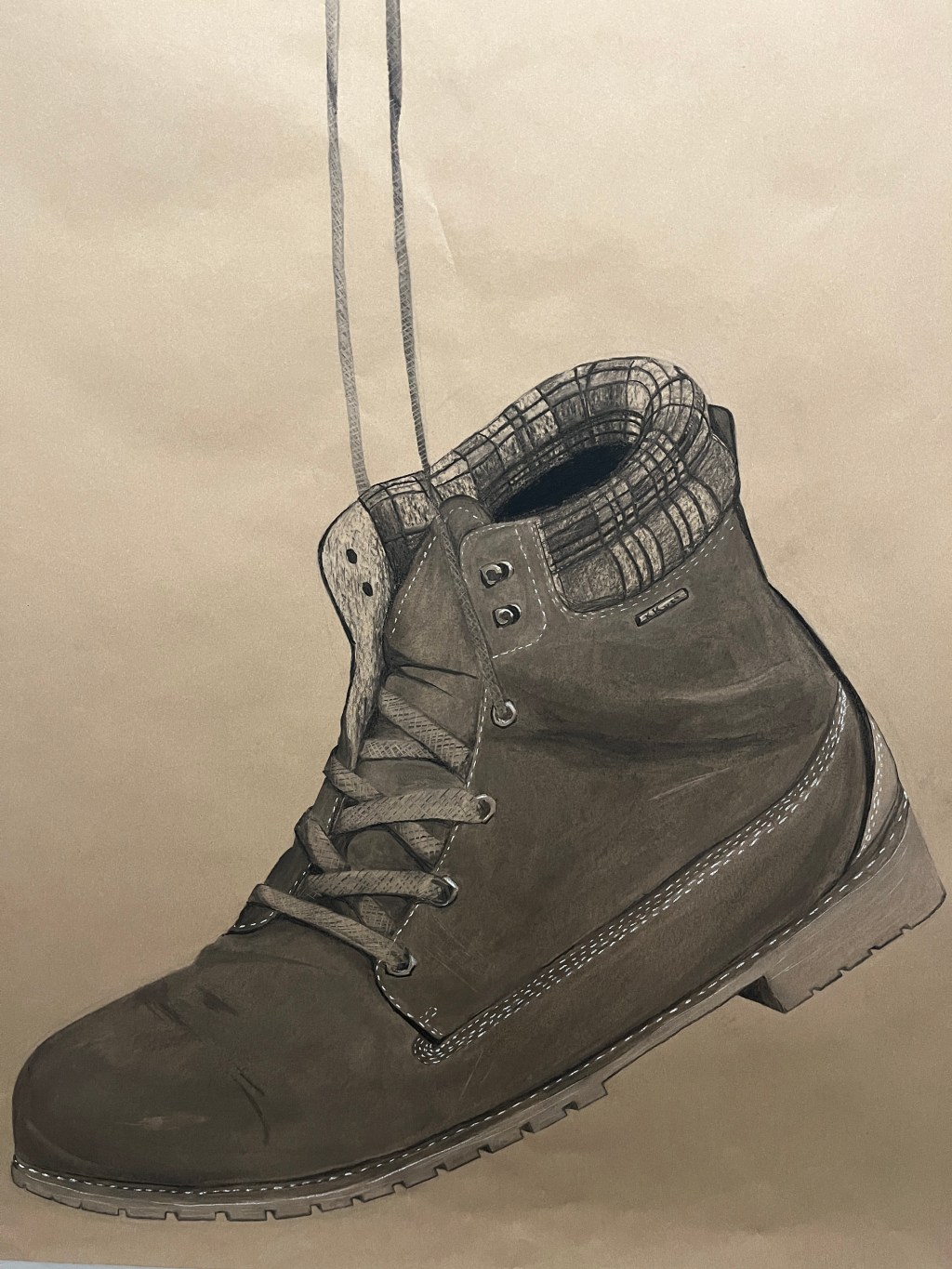 Charcoal Shoe 5′ by&nbsp;2.5′