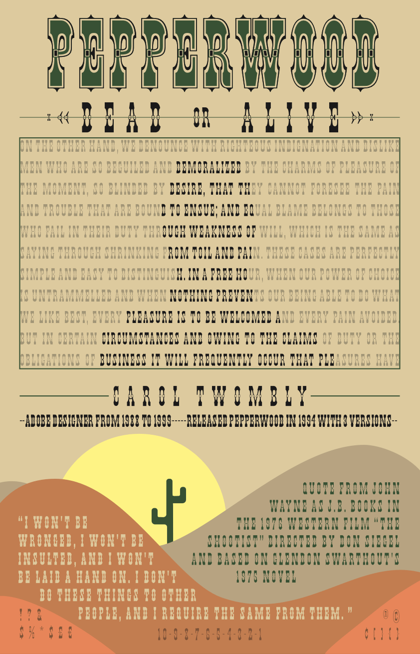 Typography Poster: Pepperwood by Carol&nbsp;twombly